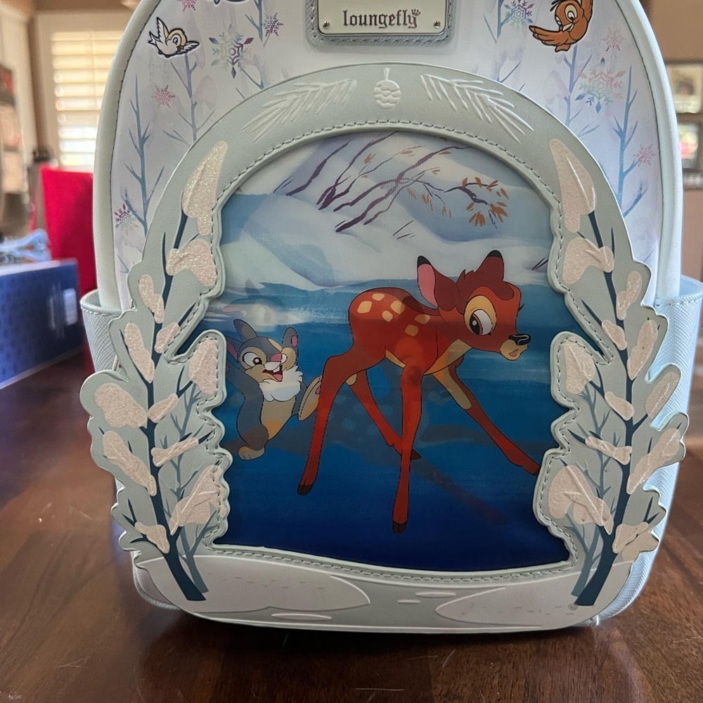 Loungefly Bambi and Thumper Blue Mini Backpack